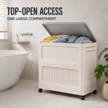 35-Gallon Oversized Clamshell Storage Box, Large-Capacity Storage Cabinet, Folding Storage Cabinet With Universal Wheels, Clothing And Bedding Organizer, Storage Box, Large-Capacity Wardrobe With Wheels, Storage Cabinet With Wheels - View 9