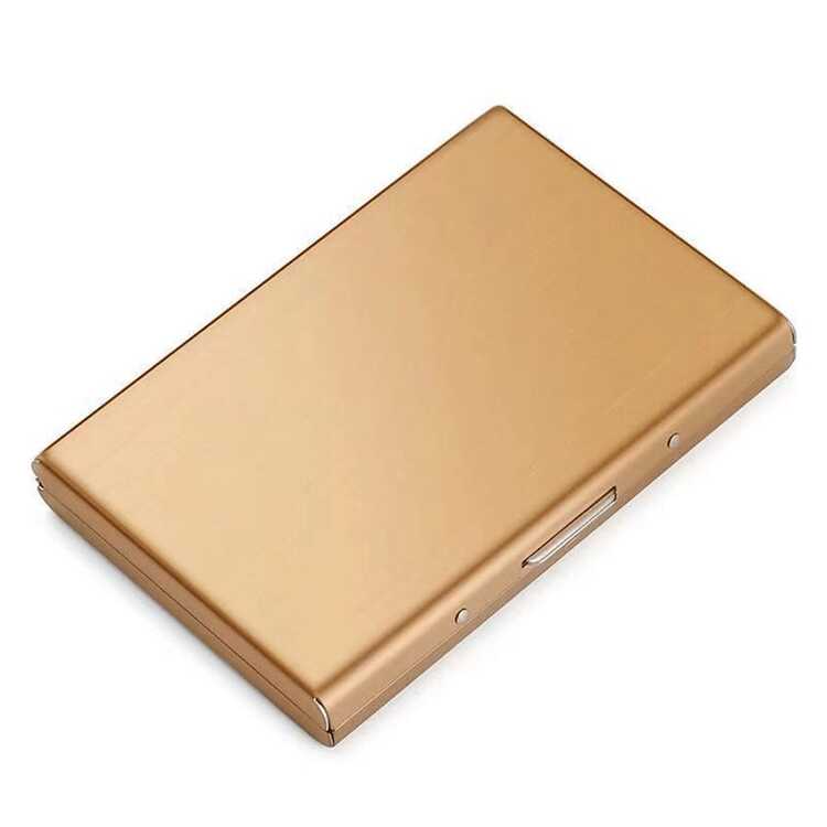Men Stainless Steel Card Holder, RFID‑Blocking Anti‑Scan Metal Credit Card Case, Multi‑Slots Business Card Box For Bank & ID Cards - Multicolor - View 10