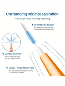 10pcs Telescopic Interdental Brushes, 0.7mm Soft Bristles, For Cleaning Gaps Between Teeth, Designed For Oral Hygiene, Dental Cleaning Tool - Multicolor - View 5