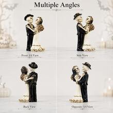 Skeleton Couple Statue - Gothic Bride And Groom Figurines For Indoor/Outdoor Display, Home Decor For Halloween Halloween Decor Fall Decor Room Decor - Multicolor - View 10
