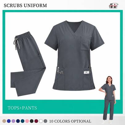 Operating Room Wash Clothes Nurse Uniform Overalls Doctor Nurse Accessories Beauty Salon SPA Overalls Men And Women Surgery Suit