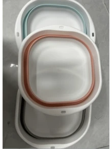 1pc Foldable Space-Saving Wash Basin - Durable Plastic Material, Portable Collapsible Wash Basin, Suitable For Home, Dorm, Camping - Modern Oval Design, Multi-Purpose, Easy To Store And Clean, Portable Wash Basin - Collapsible Basin - View 10