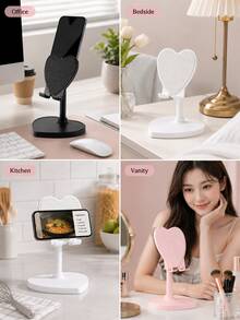 1/2pcs Foldable Portable Desktop Phone Stand, Phone Video/Live Streaming Stand, Easy Stand, Phone Holder, Gift, Giveaway, Fixed Stand, Adjustable Angle, Compact And Lightweight, Pocket-Sized, Suitable For All Smartphones And Tablets, Stable And Non-Slip, Space-Saving - A - View 6