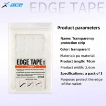X-Ace Transparent Edge Guard Tape For Pickleball Paddle, 3Pcs, 26mm Width, With Sawtooth, Protective Strip For Enhanced Durability And Performance - Transparent - View 3