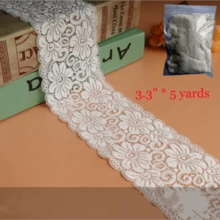 White Lace Sewing Trim, 5 Yards Polyester Floral Lace Ribbon, Decorative Wavy Edge, Suitable For Crafts, Weddings, Gift Wrapping And Clothing - White - View 9