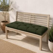 100x45 Cm Soft Fiber-Filled Bench Cushion, Single Seat Cushion (Bottom Part Only) - Dark Green - View 6