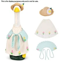 Frühlings-Blumen-Veranda-Gänse-Outfit-Set, geeignet für 23 Zoll Outdoor-Beton-Gänse-Dekoration, geeignet für Veranda, Rasengans, Garten-Gans Frühlingslandschaft, Feiertags-Outdoor-Dekoration Gänse-Outfit (Gänse-Skulptur nicht enthalten) - Gans-Outfit - Übersicht 12