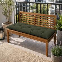 100x45 Cm Soft Fiber-Filled Bench Cushion, Single Seat Cushion (Bottom Part Only) - Dark Green - View 3