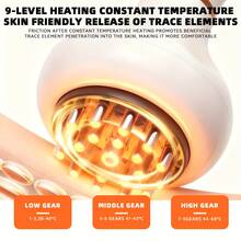 Smart 21-Head Brush, 9-Level Temperature Control Vibration Massager, Portable With Cover, Suitable For Abdomen, Legs And Multiple Body Parts, Ideal Home Spa Massager, USB Rechargeable, 1200mAh Lithium Battery - Perfect Birthday Gift - Multicolor - View 7
