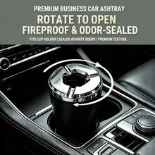 Car Ashtray Sealed Rotating Anti-Dust Metal Creative High-End Interior Car Use Anti-Drop YP - Car-mounted Version - View 3