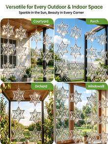Reflective Bird Repellent Wind Spinner, Suitable For Outdoor Yard And Garden, Wind-Driven Reflective Bird Deterrent, Helps Repel Birds, Humane For Birds And Humans, Suitable For Yard, Porch And Fruit Trees - Multicolor 3 - View 6