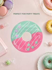 10pcs Reusable Cute Donut Pattern Self-Sealing Bags, Snack Candy Gift Bags, Suitable For Holiday Birthday Party Favors - Multicolor - View 4