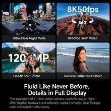 Insta360 X6 8K Panoramic Action Camera, Waterproof HD Anti-Shake, Handheld Pocket Camera, Custom Sensor, Dolby Vision, Large Capacity Battery, Windproof Microphone, Suitable For Travel, Vlog, Filming, Gifts - View 3