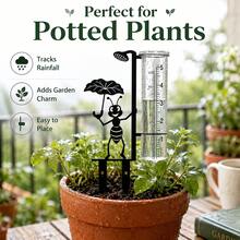 2pcs Glass Rain Gauge, Cross-Border Hot-Selling Style, With Iron Metal Scale Tube Rain Collector, Suitable For Outdoor Use, Weather Monitoring And Rainfall Measurement - A - View 1