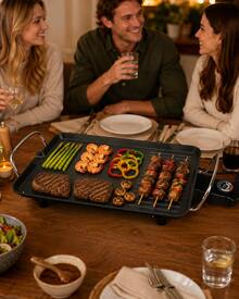 Multifunctional Electric Grill Non-Stick Indoor Griddle 110V - Black - View 9