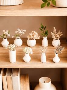 9pcs Mini Vase Set, Miniature Style Flower Vases For Dollhouse Accessories, Tiny Decorative Vase Containers For Artificial Flowers Dried Flowers, Dollhouse Scene Decor, Desktop Shelf Bookcase Window Display Home Decoration - Multicolor - View 5