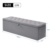Upholstered Bed,King Size Bed,With Hydraulic Lever, Functional Storage Bed, Rivet Decoration, Without Mattress, Linen - Grey + Velvet - View 6