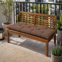 100x45 Cm Soft Fiber-Filled Bench Cushion, Single Seat Cushion (Bottom Part Only) - Brown - View 3