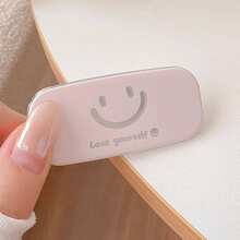 Cute Foldable Cartoon Creative Mirror Phone Stand, Korean-Japanese Style Pattern, Foldable Invisible Desktop Adhesive Mirror Back Sticker, New Binge-Watching Phone Holder, Portable Desktop Support Stand, Horizontal And Vertical Universal Mirror Phone Case Stand For Men, Premium Mirror Finish - Multicolor - View 7