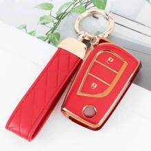 汽車鑰匙殼遙控器外殼,適用於 Corolla、Altis、Auris、Aygo、Yaris、Camry、RAV4,時尚鑰匙包,適合女生 - KY21 - 查看 18