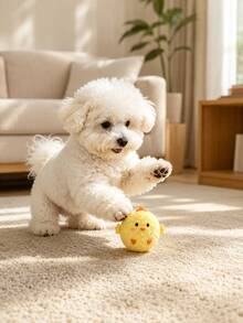 PETSIN 3 cái/2 cái/1 cái Đồ chơi bóng nảy tương tác cho thú cưng, đồ chơi phát ra âm thanh, nảy chậm, chống cắn cho mèo/chó, hình ong, gà & heo - Nhiều màu - Xem 4