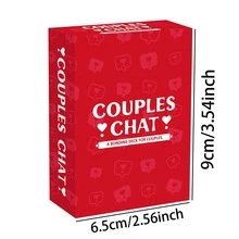 <COUPLE CHAT>Board Game Card Game, A Meaningful Couple Conversation Game Card Designed To Bring You Closer Through Meaningful Questions, Perfect For Date Nights, Quiet Evenings, Or Any Time You Want To Deepen Your Relationship, Also An Excellent Choice For Valentine's Day And Christmas. - Multicolor - View 8