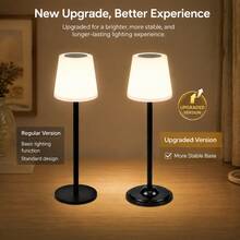 Lampu Mandi Kontrol Sentuh Kreatif, Baterai Lithium Isi Ulang 180mAh, Saklar Sentuh, 3 Warna Cahaya/Kecerahan yang Dapat Diatur, Kap Lampu Transparan Sepenuhnya, Lampu Malam Multifungsi, Tinggi Dapat Diatur - Desain Ringkas & Cermat, Cocok Untuk Kamar Tidur, Ruang Tamu, Ruang Makan, Lorong Masuk, dan Lainnya - lampu meja - View 9