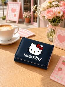 SANRIO 1 Buah Dompet Pendek Wanita Hello Kitty, Dompet Lipat Dua Lucu dengan Jendela ID, Dompet Kompak Multi-Slot dengan Penutup Jepit untuk Penggunaan Sehari-hari & Hadiah - MultiWarna - View 4