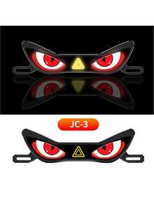 1 Set Demon Eye Dynamic LED Decorative Light, 12V Universal Motorcycle Electric Scooter License Plate Shaped Decorative Light, Vehicle Rear Auxiliary Atmosphere Light Accessory, Battery Not Included - A - View 12