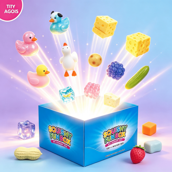 Tachimi 1pc Soft Squeeze Food Blind Box, Slow Rebound Stress Relief Squeeze Toy, Realistic Snack Shaped Decompression Toy, Cute Surprise Collectible, Suitable For Teenagers, Fun Desk Decoration And Party Favor, Ideal Novelty Gift
