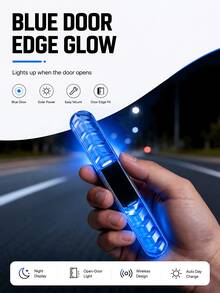1/2件組 太陽能車門邊緣防撞LED燈條，彩色LED裝飾燈，適用於汽車與摩托車 - A - 查看 8