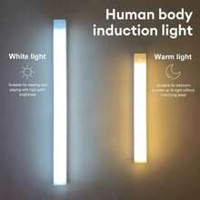 LED Wireless Motion Sensor Cabinet Light, Wireless Magnetic USB Rechargeable Night Light, 10cm/20cm/30cm/50cm, Suitable For Kitchen, Bedroom, Cabinet, Wardrobe, Stairs, Hallway Lighting - Under Cabinet Light - View 10