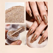 Multi-Color Nail Crystal Powder, Nude Pink & Caramel Acrylic Powder, Professional Nail Acrylic Powder, Fine High Pigment Long-Lasting Shaping & Extension Nail Powder, Beginner Friendly, Suitable For Home DIY & Nail Salon - Multicolor - View 4