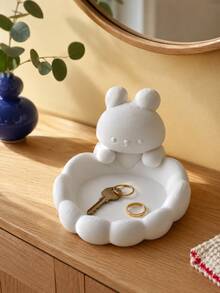 1 khay đựng đồ nhỏ hình đám mây thỏ trắng, đĩa đựng trang sức thỏ dễ thương và khay đựng chìa khóa, tiền xu đa năng cho nhẫn, hoa tai, phụ kiện tóc, bàn trang điểm, tủ đầu giường, lối vào và trang trí bàn làm việc - Nhiều màu - Xem 7