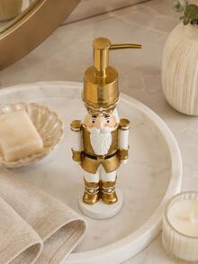 1pc Nutcracker Soap Dispenser, Christmas Liquid Hand Soap Bottle With Pump, Refillable Lotion Pump For Bathroom Vanity Kitchen Countertop, Holiday Home Decor Christmas Gift - A - View 6