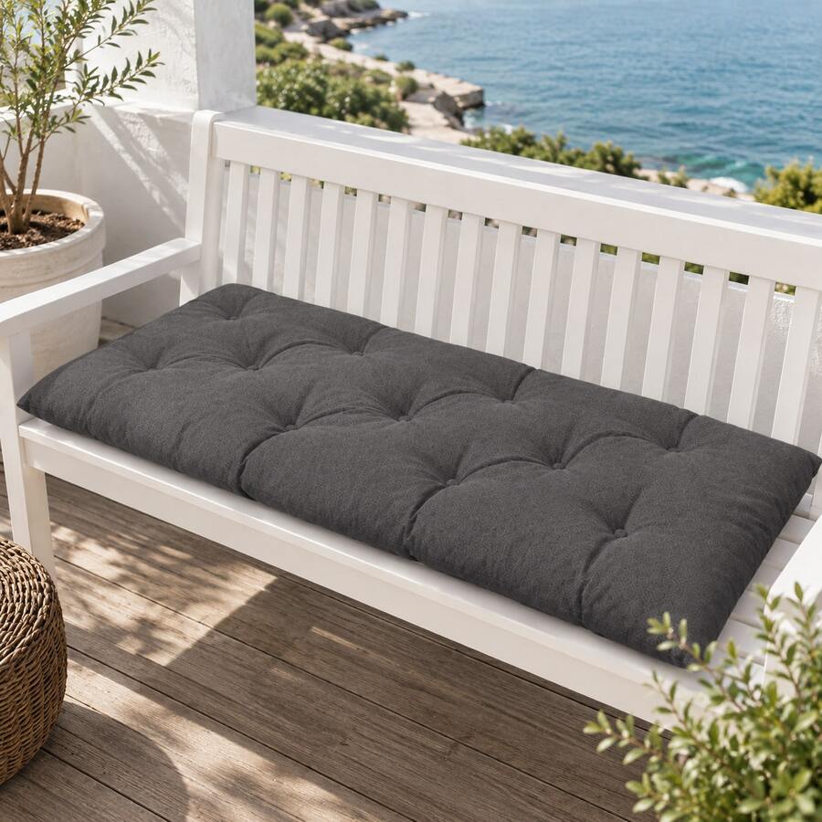 100x45 Cm Soft Fiber-Filled Bench Cushion, Single Seat Cushion (Bottom Part Only), Made In Türkiye.