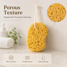 Soft Bath Sponge, Porous Body Shower Sponge For Cleansing & Gentle Exfoliating, With Optional Hanging Hook - View 5