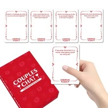 <COUPLE CHAT>Board Game Card Game, A Meaningful Couple Conversation Game Card Designed To Bring You Closer Through Meaningful Questions, Perfect For Date Nights, Quiet Evenings, Or Any Time You Want To Deepen Your Relationship, Also An Excellent Choice For Valentine's Day And Christmas. - Multicolor - View 4