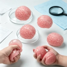 Tachimi 1pc Cerebellum Interactive Play Toy, Squishy Crunchy Play Articles, Slow Rising Squishies, Fidget Toys Kids Toys, Packed In Separate Bags For Daily Entertainment Shipped Randomly - Multicolor - View 3