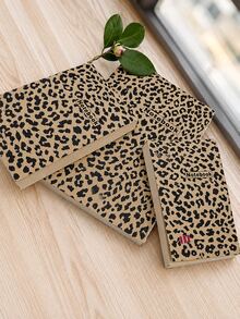 3pcs Leopard Print Notebook Set, 1pc B5 Large Notebook & 2pcs B6 Small Notebooks, Blank Page Kraft Paper Journal, Aesthetic Writing Notebook For School, Office, Note Taking, Journaling, Study & Daily Use, Back To School Stationery Supplies - Upgraded and Thickened - View 1
