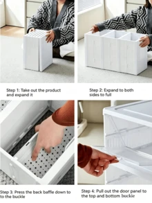 6‑Tier Foldable Shoe Cabinet - Flip‑Top Practical Plastic Shoe Cabinet, No Assembly Required, Vertical Stackable Design, Space‑Saving, Stable Structure, Vertical Shoe Rack, Suitable For Homes, Apartments, Dormitories And Shops - Multiple Specifications - View 8