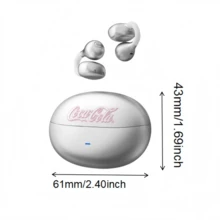 Earbud Nirkabel Klip Coca-Cola Resmi Berlisensi KC01, Desain Estetik Transparan, Baterai 12 Jam, Wireless 6.0, Kontrol Sentuh, Ringan & Portabel, Pilihan Hadiah Ideal - View 7