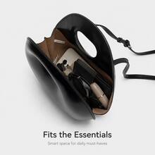 New INS Egg-Shaped Fashion Small Round Bag, Shoulder Handbag, Crossbody Bag, Creative Bag For Women And Students - Black - View 6