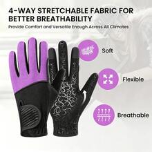 1 par de guantes de equitación profesionales de alta calidad unisex, antideslizantes y transpirables, adecuados para entrenamiento y competición, diseño táctil, equipo de equitación duradero, guantes de golf de alto agarre, adecuados para todas las estaciones, equipo de equitación profesional diario, diseño de malla transpirable, adecuados para uso prolongado sin sudar - Ver 1