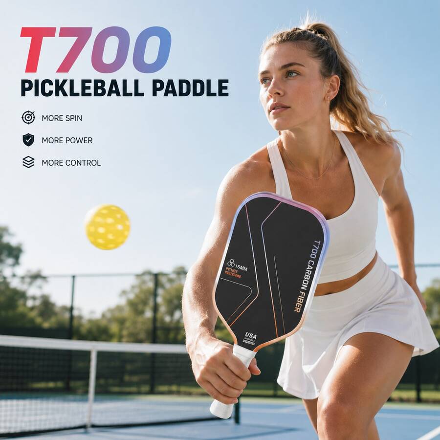 BSKT T700 Carbon Fiber Pickleball Paddle Set, Matte Textured Surface, Honeycomb Core Structure, TPU Edge Guard, Advanced Sports Equipment For Adults