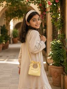 XD Fashionable Mini Bow Knot Square Bag, Made Of PU Material With Snap Closure Design, Suitable For Children's Daily Use, Party, Shopping And Other Occasions, Fashionable Chain Shoulder Strap, Square Bag Shape Design Exquisite And Compact, Essential Fashion Item - Multicolor - View 11