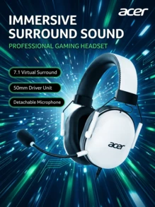Acer Headset Gaming Berkabel OHW200 dengan USB 7.1, Suara Surround, Mikrofon yang Dapat Dilepas, Headset PC Esports, Khusus untuk Delta Force - View 4