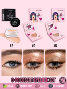 MISSLYN 2PCS Eye Makeup Set, High-Pigment,Waterproof,Smudge-Proof, Boosts Color Payoff,Vegan, Precise Colour Application, Ideal For Teens,Beginners, Makeup Lovers,Perfect For Back To School, Halloween Costume Looks,Everyday Commute,Trick Or Treat - #Set1 - View 1