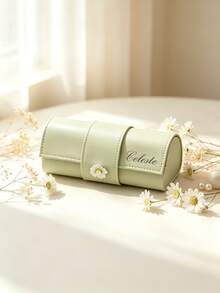 Personalized Daisy PU Leather Fashion Glasses Case, Portable Eyeglass Holder, Portable Storage Box For Women Travel Everyday Carry Bridesmaid Birthday Gift - Multicolor - View 10