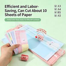 4-In-1paper Cutter Handheld DIY Paper Trimmer For Kids, Easy To Cut Photos, Documents, School, Back To School, Home And Office,Crafts - Standard - View 6